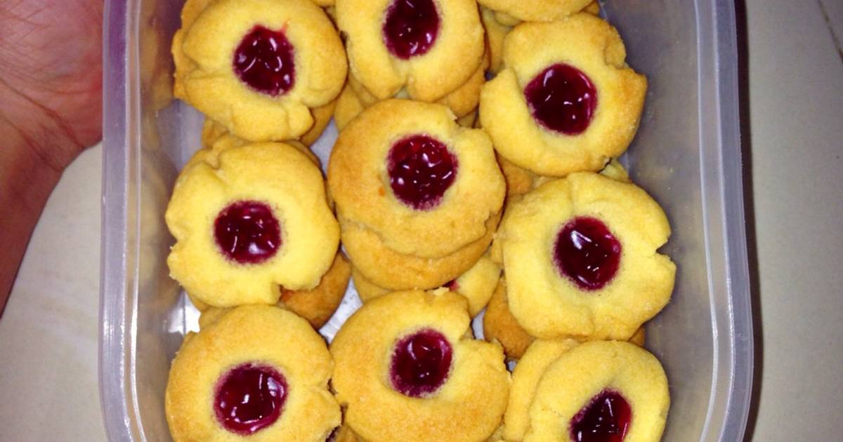 Resep Thumbprint Blueberry Cookies (Cookies Selai)