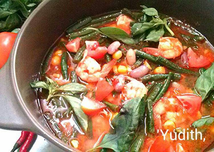 Resep Sayur Asem Pedas Udang dan Kacang Panjang Karya Yudith