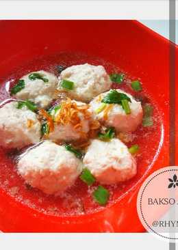Resep Bakso Daging Ayam Ala Rhynrecipes, kenyal