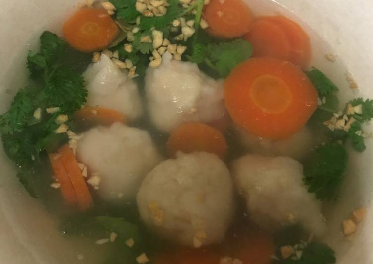 Resep Soup bakso ikan tenggiri sehat Buat anak