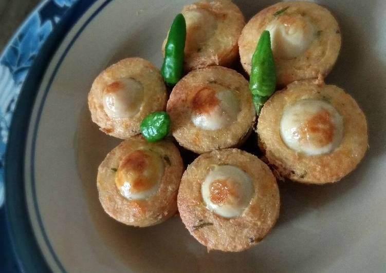 gambar untuk resep makanan Tahu mantili / tahu kukus goreng telur puyuh