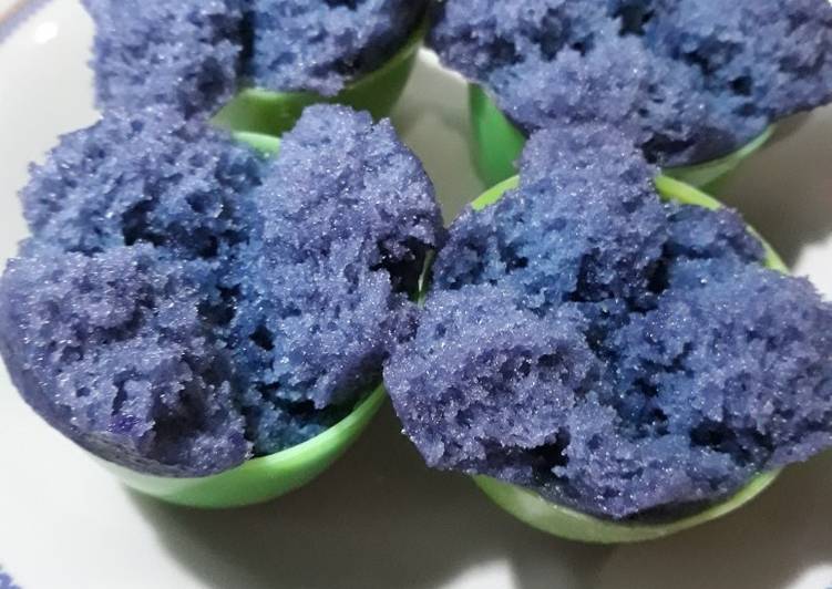 cara membuat Kue mangkok ubi ungu