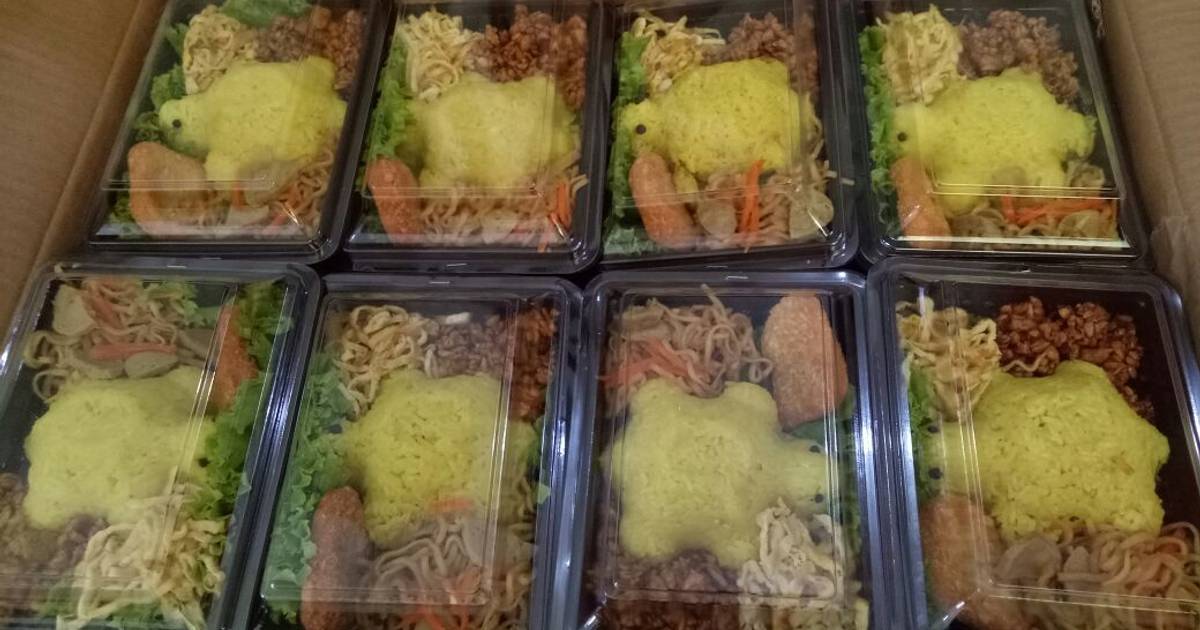 1 resep  nasi kuning box untuk anak tk enak dan sederhana 