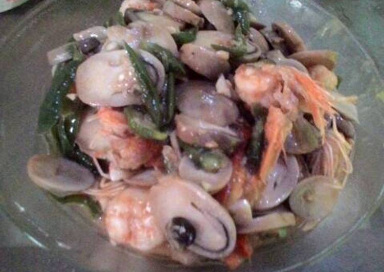 resep makanan Oseng Udang Jamur Cabe Ijo