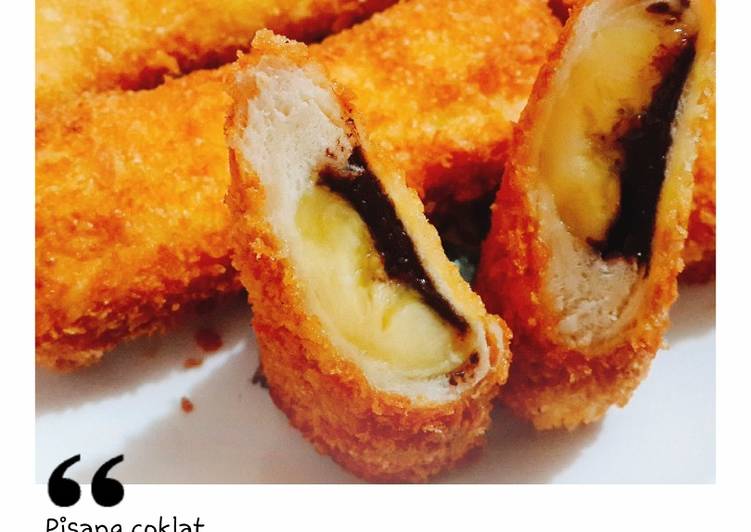 resep lengkap untuk Pisang coklat goreng crispy