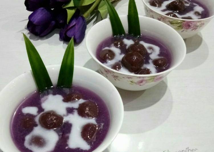 gambar untuk resep makanan Bubur Candil Tepung Ubi Ungu (#pr_buburmanis)