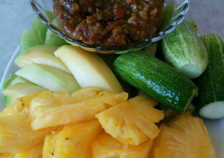 resep Bumbu Rujak Coel pake kacang tanah