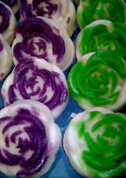 Kue apem motif mawar
