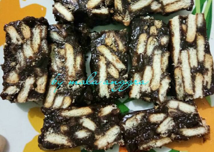 resep makanan Kek batik simple (no bake)