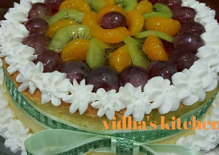 gambar untuk resep makanan Japanese cotton cheese cake fruit