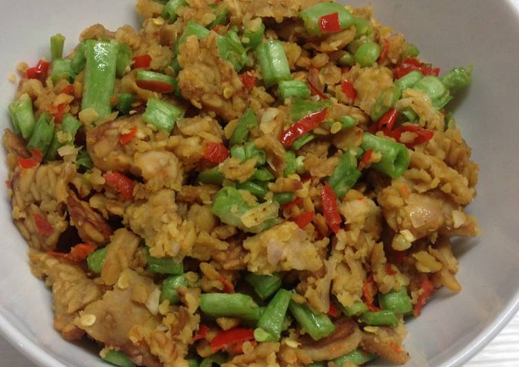 resep Sambel tempe & Kacang panjang