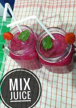 Mix Juice / Jus Tiga Buah (Naga, Mangga, Kelapa & Mint)