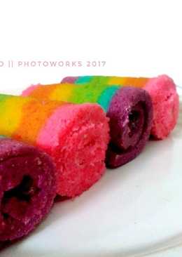 Mini Rainbow Roll Cake