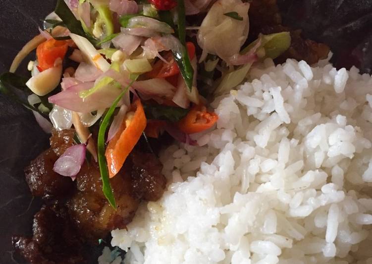 Resep Daging sapi lemak sambal matah ala ala Oleh Dhina Julian