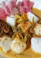 Lontong padang gulai buncis wortel kentang ayam ala mimi Shidqya