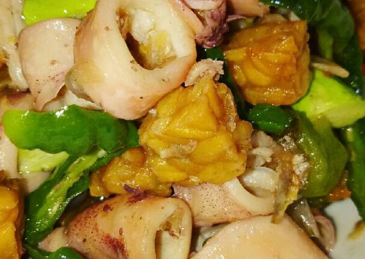 resep Cumi Asin Cabai Hijau Petai