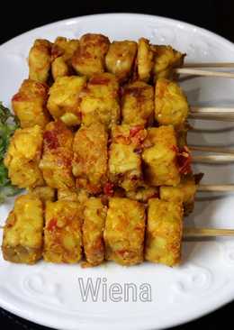 Sate tempe Bumbu Kari Pedas