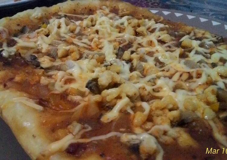 bahan dan cara membuat Pizza homemade happycall