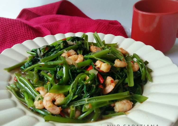 resep makanan Tumis Kangkung-Udang Terasi Pedas