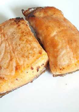 Ikan salmon goreng butter