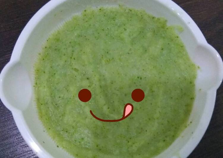 gambar untuk resep makanan Mpasi 6 bulan : Puree potato brocolli