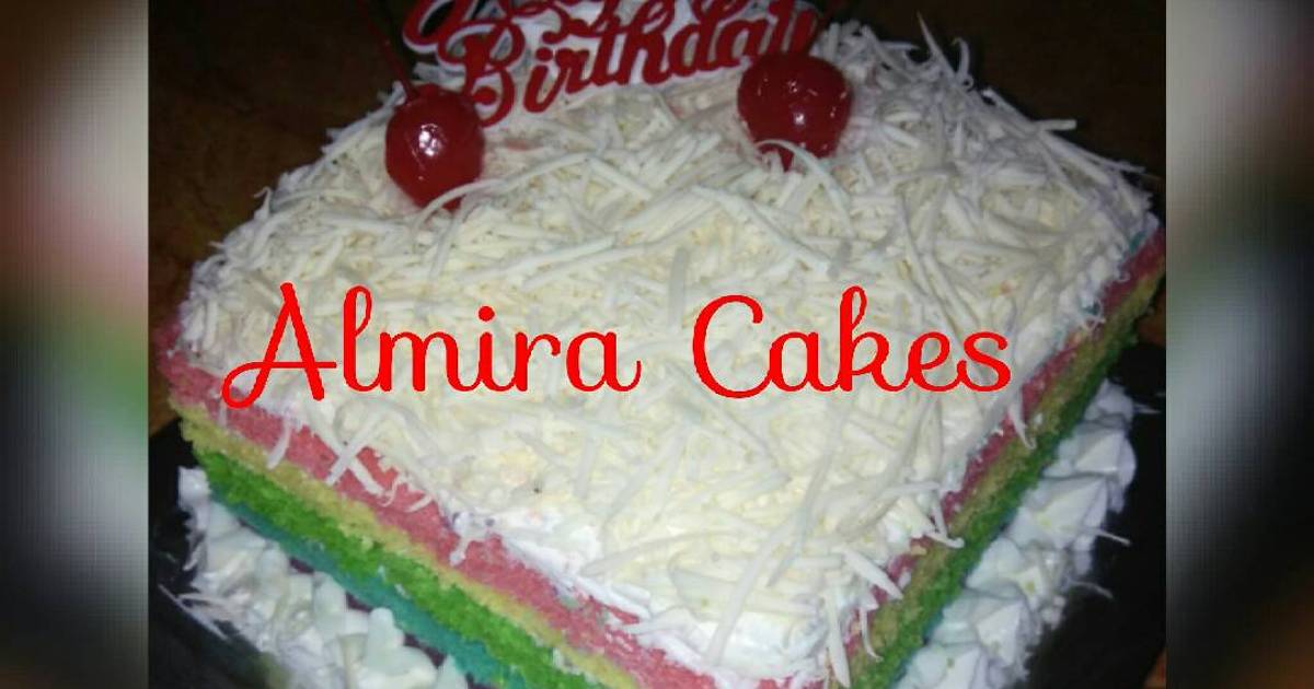 Resep Rainbow Cake Almira Cakes resep by:Ny.liem Resep Rainbow Cake Almira Cakes resep by:Ny.liem