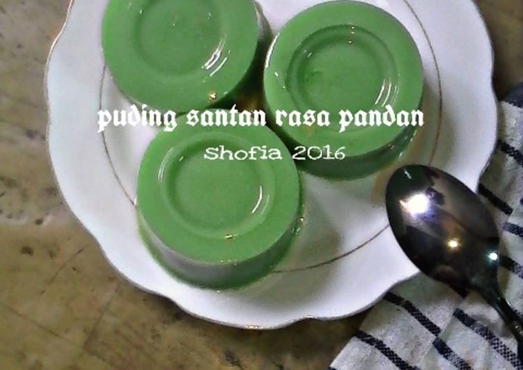 resep makanan Puding Santan rasa Pandan