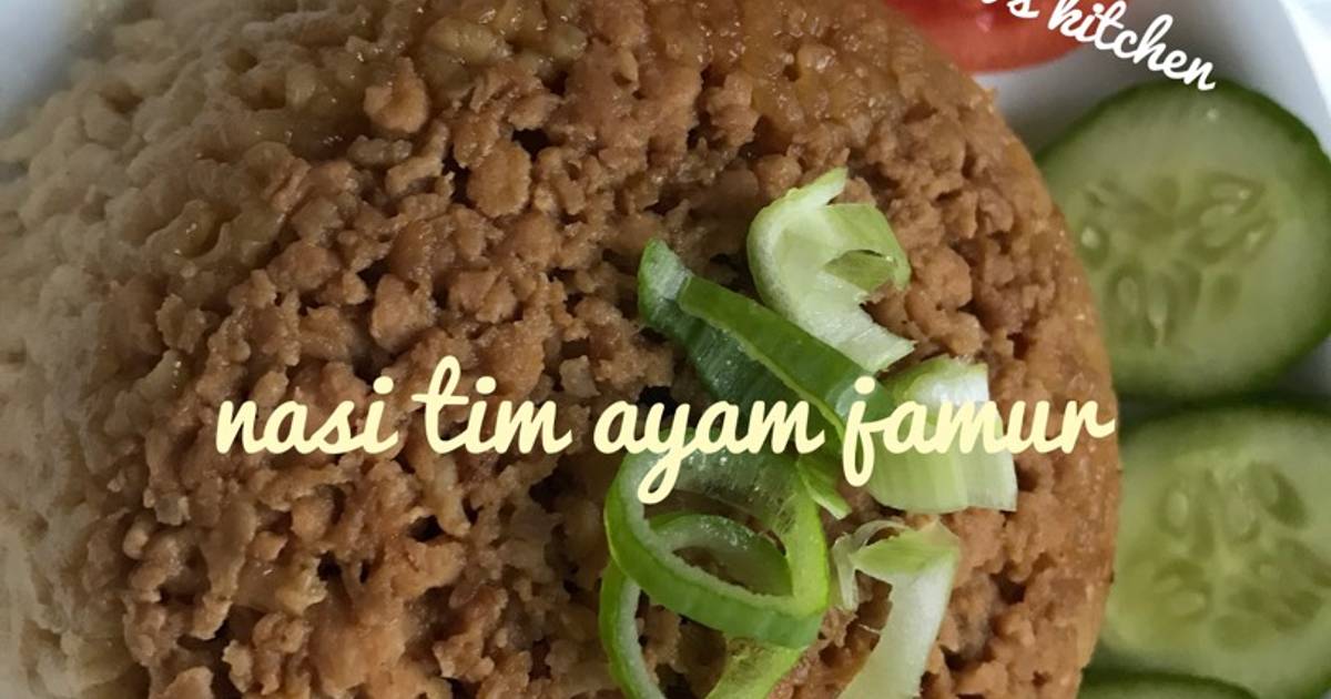  Resep  Nasi  tim  ayam  jamur oleh Linna lee Cookpad