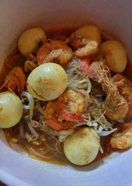 Kari bihun tauge special pake telor puyuh udang