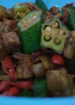 Okra tempe pedas manis