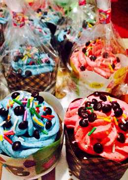 Cup cake kukus cantik dan lezat