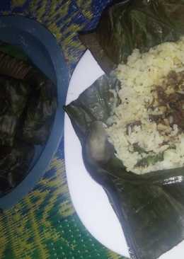 Nasi bakar isi cumi asin