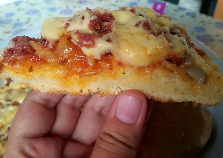 Resep Pizza simple ?? (teflon) Oleh Dapur Mimoh ( BelLa Cyntia )