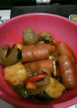 Baksishu asam manis (bakso sosis tahu)