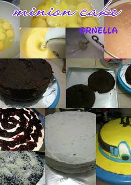 Cake uLtha minion base cake black flores