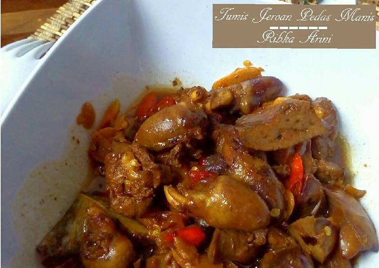 cara membuat Tumis Pedas Jeroan ayam (hati ampla jantung) no MSG