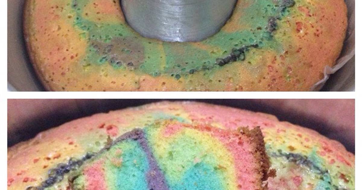 Resep Rainbow Marmer Cake