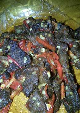 Dendeng sapi asam manis pedas