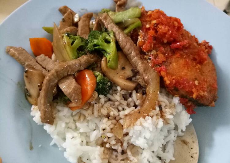 Resep Nusantara Resep Brokoli Daging Saus Lada Hitam By Maries Newbie Kitchen