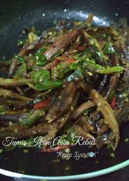 Tumis ikan asin rebus