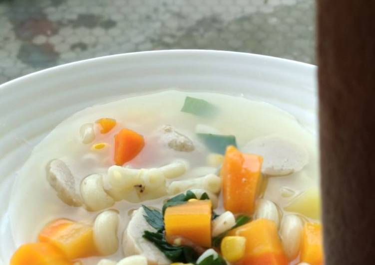 Resep Soup makaroni baso sapi