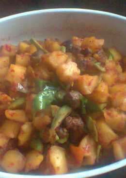 Sambal goreng kentang hati ayam + pete