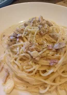 Creamy mushroom spaghetti