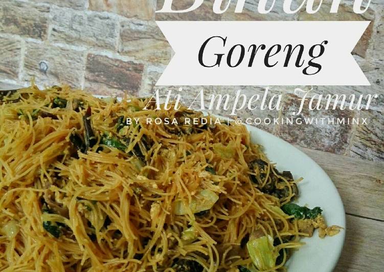 gambar untuk cara membuat Bihun Goreng (Ati Ampela Jamur)