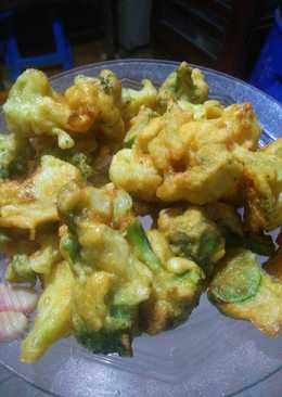 Brokoli dan kembang kol goreng tepung