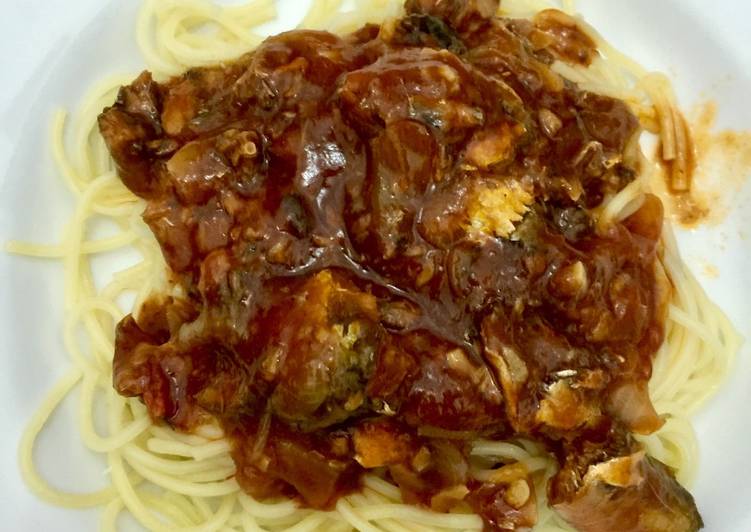 gambar untuk cara membuat Spaghetti sarden