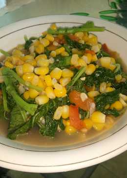 Tumis bayam jagung