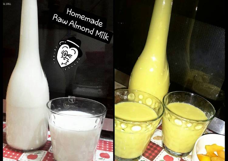 resep Homemade Raw Almond Milk