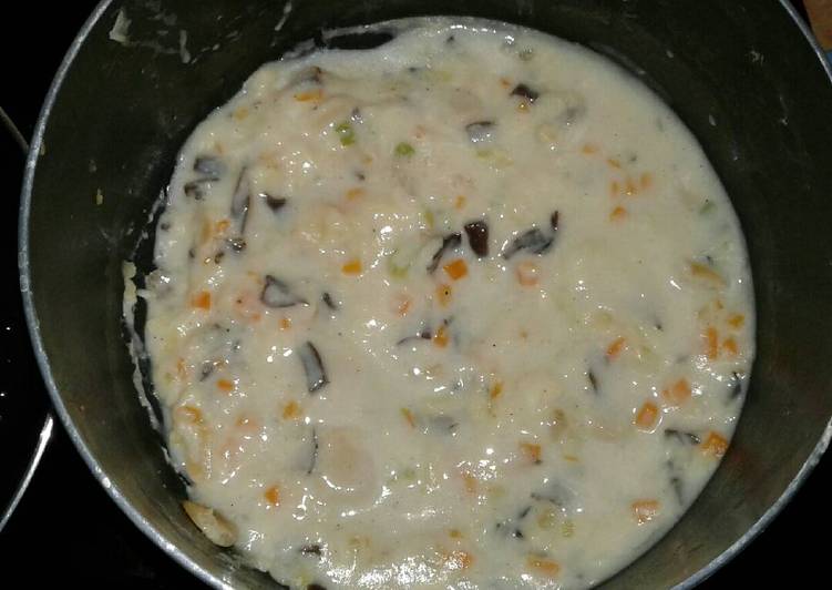 cara membuat Creamy Mushroom Cream Soup