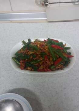 Sambel goreng tempe dan kacang panjang